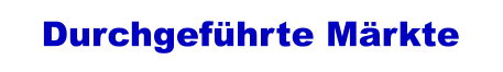 Durchgeführte Märkte